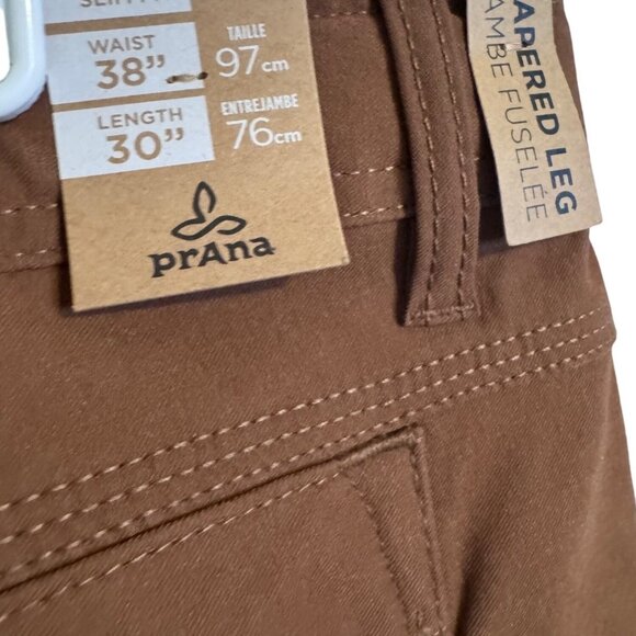 Prana Stretch Zion Slim Pant II Size 38/30 Men’s Sepia Tapered Leg $95 Stretch H - Picture 5 of 12